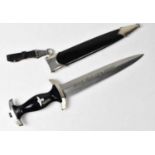 EICKHORN, SOLINGEN; a post-war German Third Reich SS dagger, the 22cm double-edged blade