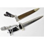 ROBERT KLAAS, SOLINGEN; a post-war German Third Reich SS dagger, the 22cm double-edged blade