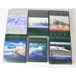 CONCORDE; six unopened Wentworth wooden jigsaw puzzles, comprising The Final Salute, Wright to