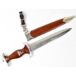 J.A. HENCKELS, ZWILLINGSWERK, SOLINGEN; a WWII German Third Reich SA dagger, the 22cm double-edged