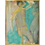 MAX NIGEL BYRON EDEN (1923-2014); mixed media, portrait of a naked figure, unsigned, 89 x 67cm,