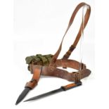 E. PACK & SON; a bayonet, with 25cm blade named and numbered 6384, with scabbard numbered 2968d,