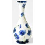 MOORCROFT; a MacIntyre Florian Ware 'Poppy' pattern bottle form vase, green signature to base, no.