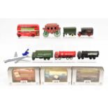 A quantity of vintage diecast model vehicles, playworn and various boxed examples, to include