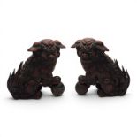 Pair of Shishi figures