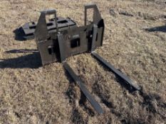 NEW 45IN. FORK FRAME W/ 42IN. FORKS SKID STEER ATTACHMENT