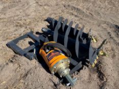 NEW LANDHONOR SAD-12-23C AUGER DRIVER SKID STEER ATTACHMENT