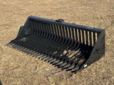 NEW 72IN. FINE SKELETON BUCKET W/ HIGH SIDE SKID STEER ATTACHMENT