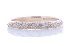 14ct Rose Gold Pavé Diamond Ring 0.20 Carats