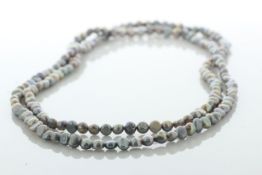 36 Inch Baroque Shaped Grey 5.0 - 6.0mm Pearl Necklace