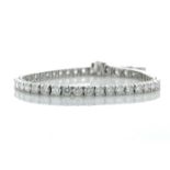 18ct White Gold Tennis Diamond Bracelet 10.09 Carats