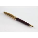 Montblanc Meisterstuck Burgundy Ballpoint Pen w/ .925 Sterling Silver Cap - Untested G105004 In