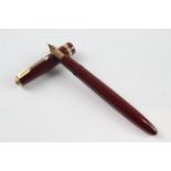 Vintage Parker Maxima Burgundy Fountain Pen 14ct Nib WRITING - Dip Tested & WRITING Signs of use &