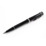 Limited Edition Montblanc Writer Edition Agatha Christie Black Ballpoint Pen - w/ .925 Sterling
