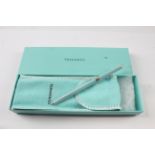Tiffany & Co. .925 Sterling Silver & Enamel Ballpoint Pen / Biro WRITING Boxed - WRITING Would