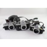 SLR Film Cameras Working Inc Pentax ME & Minolta SRT100b Etc Bodies Only x 3 - Pentax ME Super