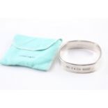 Tiffany & Co Sterling Silver Concave Bangle w/ Pouch (58g)