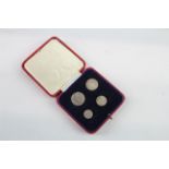 Maundy Money Collection 4x Silver Coins in Presentation Case 1920 & 1933 Dated - Maundy Money