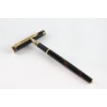 Vintage Waterman Ideal Brown Lacquer Cased Fountain Pen 18ct Gold Nib Writing - Dip Tested & WRITING