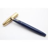 Vintage Sheaffer PFM Pen For Men Navy Fountain Pen 14ct Gold Nib Writing - Dip Tested & WRITING