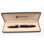 Vintage Sheaffer PFM Pen For Men Black Fountain Pen 14ct Gold Nib Writing Boxed - Dip Tested &