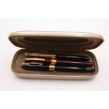 3 x Vintage Sheaffer Imperial Fountain Pens 14ct Gold Nibs Writing Inc Boxed Etc - Dip Tested &