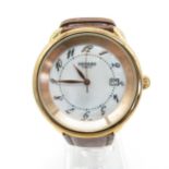 Hermes MOP Dial Watch RUNS - Used Condition - Please refer to photographs