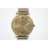 Rotary Gold Tone Hand Wind Dress Watch RUNS - Used Condition - Please refer to photographs