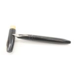 Vintage Sheaffer PFM Pen For Men Black Fountain Pen Palladium Silver Nib Writing - Dip Tested &