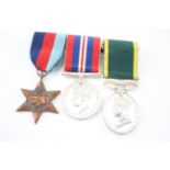 Mounted WW2 Territorial Medal Group Named- Pte D.C Hands Oxf & Bucks R - Mounted WW2 Territorial