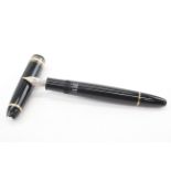 Montblanc Meisterstuck Black Fountain Pen 14ct White Gold Nib Writing CZ2112568 - Dip Tested &