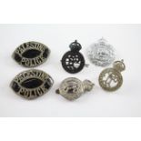 Mixed Cap Badges And Shoulder Titles Inc Kings Crown Palestine Police Etc - Mixed Cap Badges And