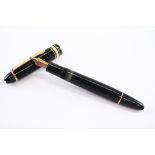Montblanc Meisterstuck No. 146 Black Fountain Pen 14ct Gold Nib Writing - Dip Tested & WRITING Signs