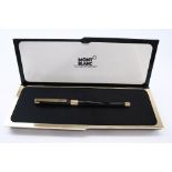 Montblanc Classic Slimline Black Fountain Pen 18ct Gold Nib Writing Boxed - Dip Tested & Writing Ink