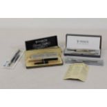 Waterman 18ct Gold Nib Set Parker Pen Collection