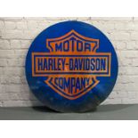 Large Harley-Davidson Motor Company Painted Metal Sign