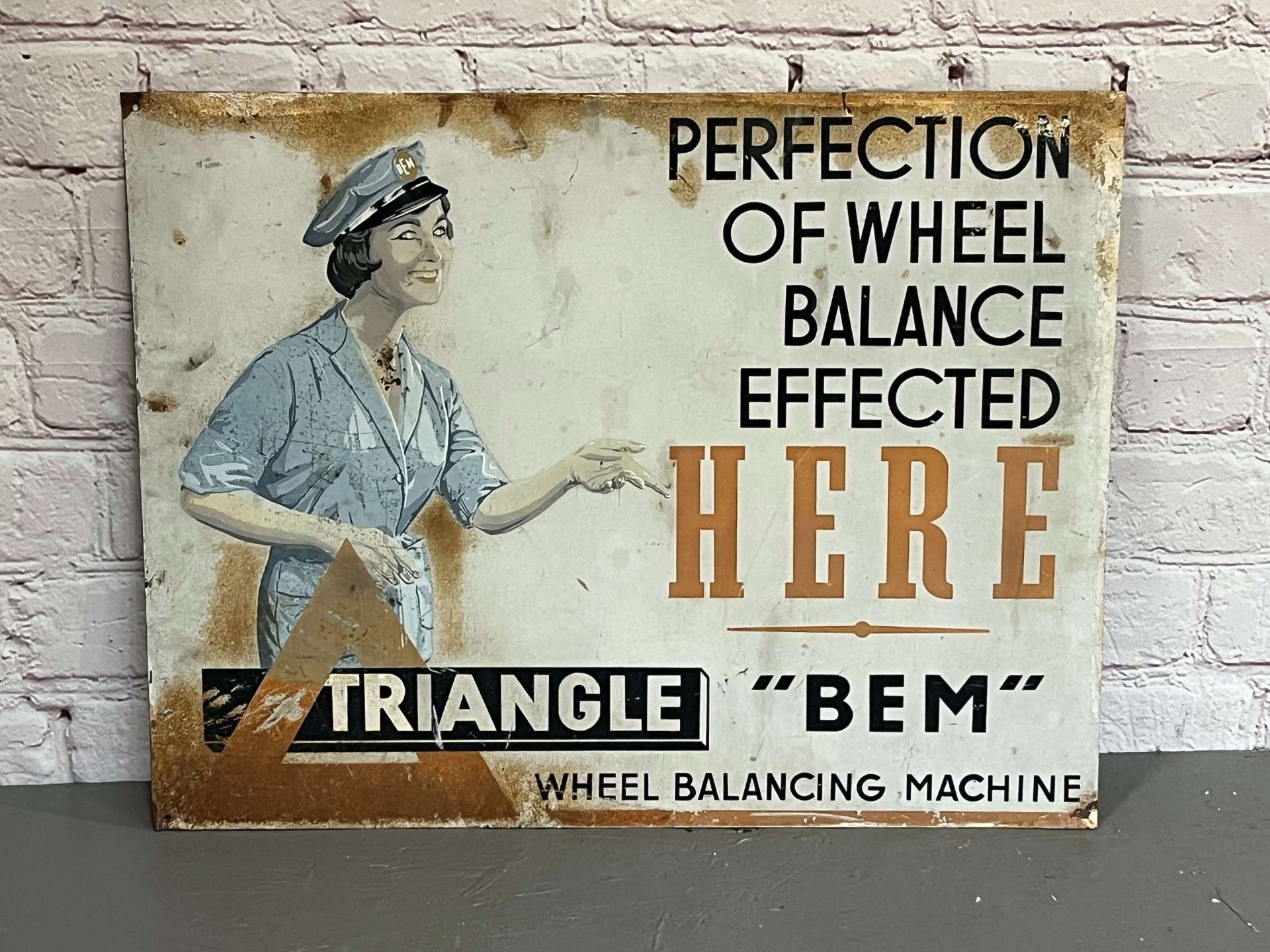 BEM Wheel Balancing Tin Sign
