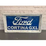Ford Cortina GXL Wooden Framed Sign