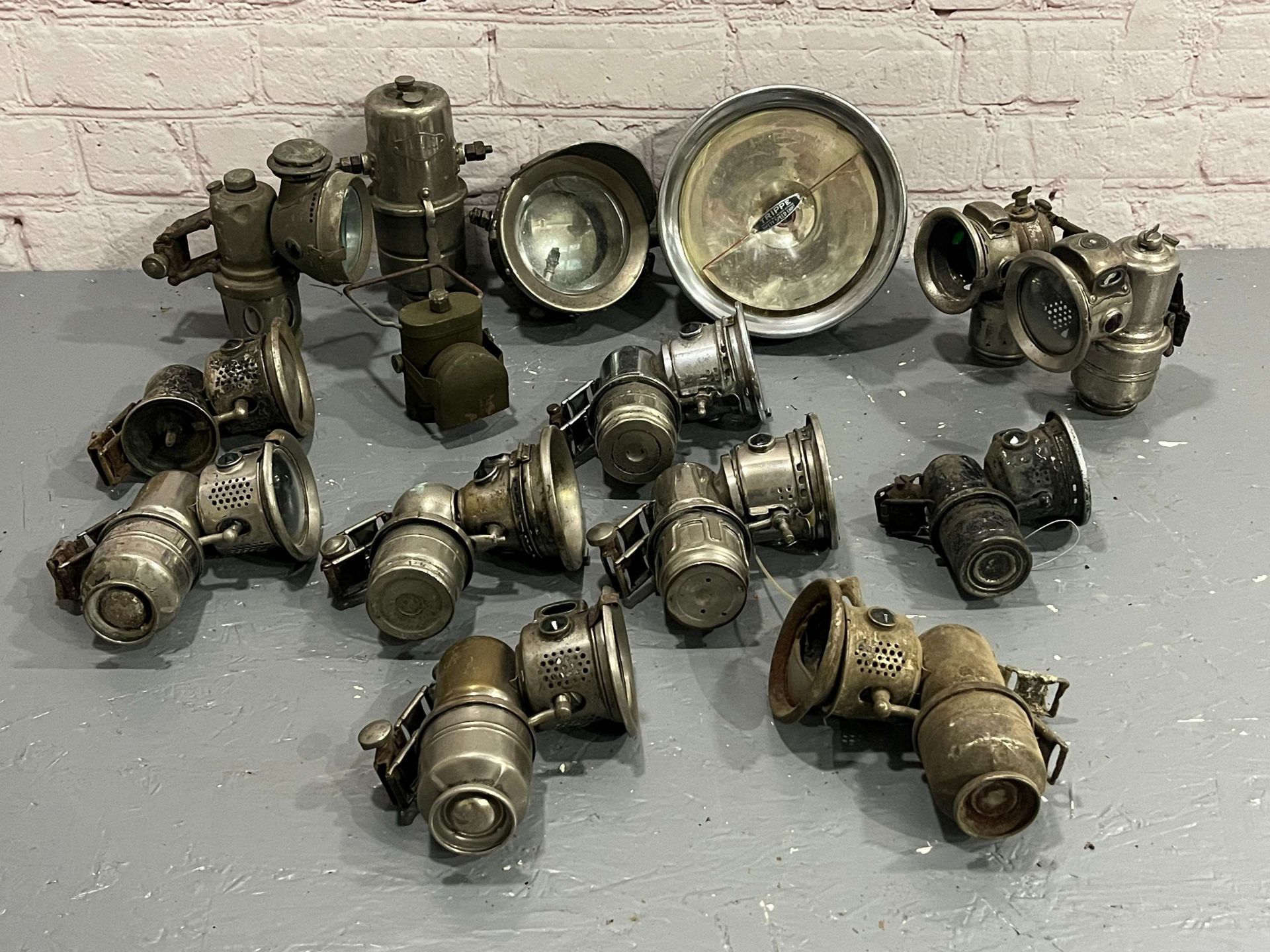 Large Quantity of Carbide Bicycle Lamps