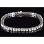 750 Gold Tennisarmband mit 52 Brillanten,