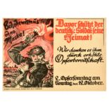 Propaganda Poster Bolshevism Mask NSDAP Germany