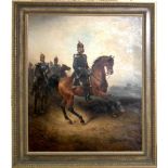 Wilhelm I., König von Preußen. Meyerheim, Wilhelm Alexander. König Wilhelm I. zu Pferde mit seinen