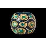 RARE CHINESE POLYCHROME GLASS EYE BEAD