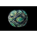 RARE CHINESE POLYCHROME GLASS EYE BEAD