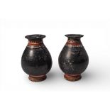 PAIR OF GNATHIAN TERRACOTTA JUGS
