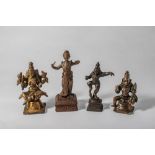 GROUP OF INDIAN BRONZE FIGURES