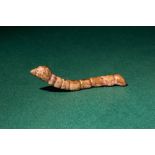 CHINESE GILDED BRONZE SILKWORM
