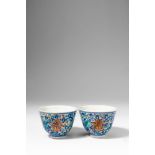 PAIR OF CHINESE DOUCAI CUPS, GUANGXU MARK
