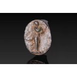 ROMAN SILVER RING BEZEL WITH APOLLO CITHAROEDUS
