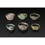 COLLECTION OF LATE ROMAN AND VIKING BRONZE AND SILVER RINGS